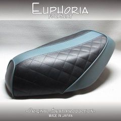 □【DIO ディオ AF27 AF28 SR ZX】張替え済♪　カスタムシート　カッコいい!!　黒/ダークグリーン/ダイヤ柄《Euphoria》□MK48163