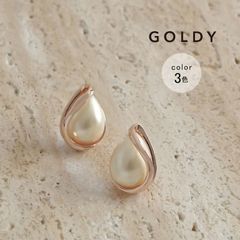 【即納】レイヤード ライン パール ピアス GOLDY ゴールディ 1230806 goldy アクセサリー レディース 女性 シルバー ゴールド  ピンクシルバー シンプル 金属 GOLDY ピアス 耳飾り メタル 両耳用
