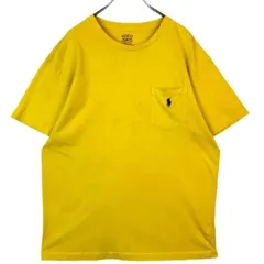 ポロラルフローレンPolo ralph lauren半袖Tシャツ胸ポケT胸ポケットポニーロゴ刺繍ワンポイント黄色イエローy2kグランパコアシンプルノームコアvintageヴィンテージ50529