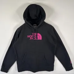 古着 ザ・ノースフェイス THE NORTH FACE パーカー スウェット プルオーバー ビッグロゴプリント  XL  ブラック レディース