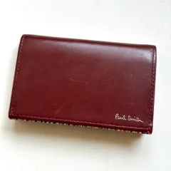 ポールスミス　Paul Smith 名刺入れ　マルチストライプ　バーガンディ