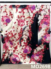 振袖 豪華 刺繍 金彩 紋意匠 牡丹 桜 身丈165cm MO2698