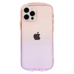 iFace Look in Clear Lolly iPhone 12/12 Pro ケース (ピーチ/ヴァイオレット)【アイフォン12 アイフォン12Pro tpu カバー 透明 クリアケース 耐衝撃 米国MIL規格取得 ストラップホール付き】