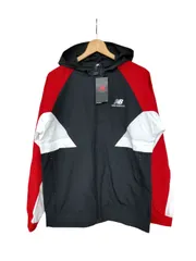 ニューバランス◆メンズ ウィンドジャケット トレーニング ランニング ウインドブレーカー  赤/黒