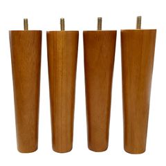 【迅速発送】With 4本セット 家具脚 ソファー脚 木製 無垢材 家具 サポート脚 M8 規格 円錐形 ソファー・ベッド・チェア・キャビネット脚の交換用 ウィズソファ 20cm (8M) 4本組 b427leg