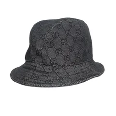 グッチ GUCCI 美品 ハット 帽子 GGキャンバス ブラック XLサイズ 92359 0520のサムネイル