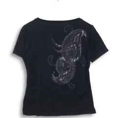 ヨウジヤマモト サイト プリント 半袖Tシャツ サイズ4(XL) ブラック jkt-12234_001.jpg