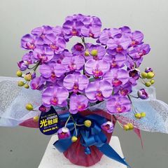 胡蝶蘭S/5F/パープル（造花）高約50×幅40　光触媒コーティング