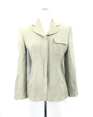 イタリア製★エンポリオ アルマーニ★ジップアップジャケット/ブルゾン【38/レディース -M/薄緑/ライトオリーブ】EMPORIO ARMANI◆BC393<sale>