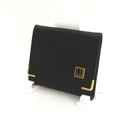 DUNHILL / ダンヒル ◆レザー コインケース ブラック ボタン式 【財布/サイフ/ウォレット/wallet/コイン】 ブランド【中古】 