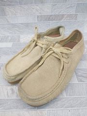 ◇ Clarks クラークス シンプル カジュアル ワラビーシューズ サイズ27.0㎝ ベージュ メンズ P  【1407260032717】