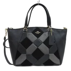 コーチ COACH パッチワーク 2WAY ショルダーバッグ ハンドバッグ 36580 ブラック
