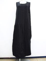 現状品 tricot Comme des Garcons トリコ コムデギャルソン ロング ワンピース ノースリーブ ネイビー×ブラック TA-100200 AD1995 日本製 L0001-0524-1