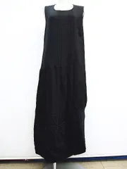 希少 トリコ コムデギャルソン ノースリーブ ロングワンピース ブラック 黒 COMME des GARCONS コムデギャルソンCOMME フロント変形切替