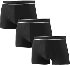 KASSAI IBB68 ボクサーパンツ(ブラック3枚セット,  2XL)