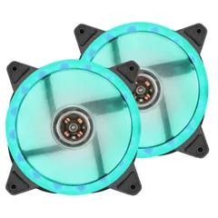デスクトップPCケースクーラー用 120ミリメートルコンピュータファン1200RPMの高効率油圧ベアリング3ピン静音コンピュータファン 2個 LED静音ケースファン (青色) CERRXIAN