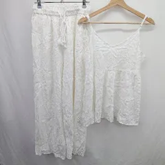 ◇ ⊂ チャオパニックティピー コットン100％ レース キャミソール セットアップ サイズONE ホワイト系 レディース E  【1507280013267】