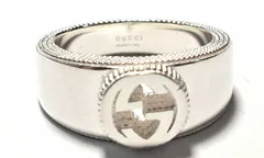 新品同様 グッチ シルバー リング 指輪 13 インターロッキングG 479228 ＧＵＣＣＩ シルバー925　シルバー製