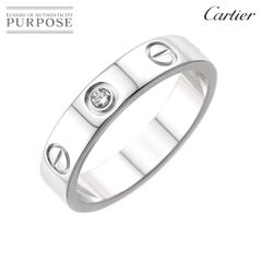 カルティエ Cartier ミニラブ #50 リング ダイヤ 1P K18 WG ホワイトゴールド 750 指輪 Mini Love Ring 90286553