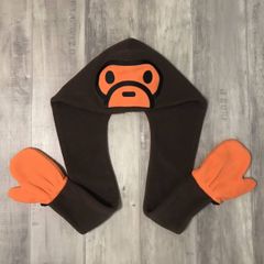 BAPE 양털 마일로 모자와 머플러 장갑 milo 베이프 ape