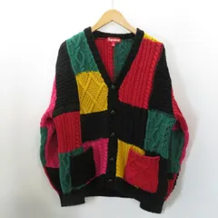 supreme パッチワークカーディガン Patchwork Cable Knit Cardigan | Supreme 23fw