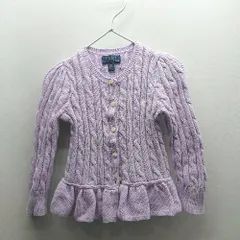 ◇ ⊂ POLO RALPH LAUREN ポロ ラルフ ローレン キッズ 子供服 長袖 カーディガン サイズ3/3T パープル系 女の子 E  【1502180029608】