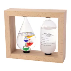 ☆ しずく ☆ 温度計&ストームグラス 温度計＆ストームグラス 気象計 天気予報 温度計 天気管 ガリレオ温度計 ガリレオ ガリレオサーモメーター 北欧 サイエンス 科学 インテリア ガラス おしゃれ Science 浮き球