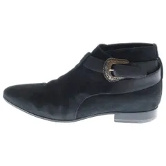 未使用 サンローラン パリ エナメル ロングブーツ 39 26cm ブラック SAINT LAURENT PARIS サンローランパリ ワイアット30 レザー