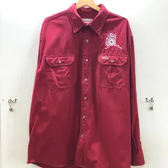 00's carhartt 企業刺繍 カーハート 長袖シャツ ボタンダウンシャツ 60年代 ワークシャツ ダブルポケット ヴィンテージ CHINA製 メンズ XL 60's レッド