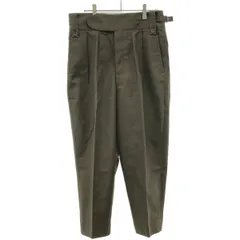 NEAT ニート HOPSACK BELTLESS 2タックトラウザーズパンツ  カーキ Mのサムネイル
