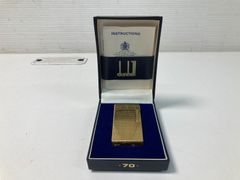 Dunhill ダンヒル ローラー式 ガスライター スクエア ゴールドカラー イングランド製 中古現状品
