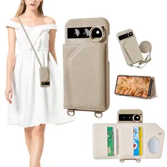 【特価セール】Google Pixel 8 ケース 手帳型 高質PU ファッション手帳型 グーグルピクセル8 ケース pixel8 ケース ショルダー 調節可能なショルダーストラップ 背面手帳型 耐衝撃 化粧鏡付き ICカード収納 かわいい 財布付き リング付