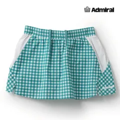 ADMIRAL アドミラル ギンガムチェックスリットヘムスコート ATLA415 060 グリーン 2024SS レデイ-ス テニス スコート