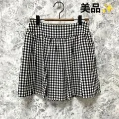 ナチュラルビューティーベーシック　ミニスカート　S チェック　フレア　可愛い