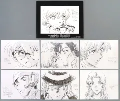 【中古】原画イラストボード 名探偵コナン 黒鉄の魚影 卓上複製原画 7枚セット