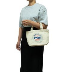 オリオンビール ジンベエザメ ロゴ 帆布バッグ Sサイズ トート バッグ ナチュラル 沖縄 お土産 手提げ ショッピング