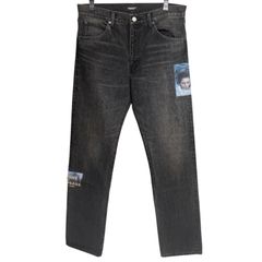 定価93500円 UNDERCOVER 24AW TWIN PEAKS フォトパッチ デニム パンツ ジーンズ  UC2D9501-2 サイズ３ A.BLACK アンダーカバー ツインピークス ツイン ピークス ブラック 黒