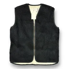 定価71500円 新品 CAMIEL FORTGENS 23AW FLEECE VEST ボア フリース ジップアップ ベスト カミエルフォートへンス CF.14.05.01.01  ブラック