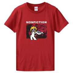 猫ロックTシャツ赤（NONCAT003）