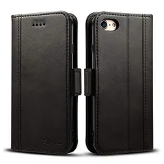 ブラック iPhone SE ケース 第2世代 iPhone se 第3世代 2022 ケース iPhone8 ケース 手帳型 iPhone7 手帳 Rssviss iPhone8 ケース iPhone7 カバー iPhone se 第2世代 手帳型ケース マ