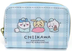 【中古】収納・携帯用アイテム ちいかわ集合(ブルー) カードケース 「ちいかわ なんか小さくてかわいいやつ×しまむら」