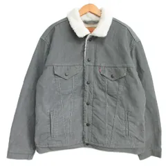 未使用品 リーバイス Levi's VINTAGE FIT SHERPA CORDUROY TRUCKER JACKET シェルパ コーデュロイ トラッカージャケット ボア グレー L