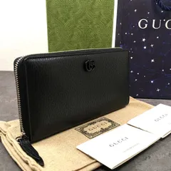 338 送料込み！ 極美品 GUCCI ジップウォレット 456117 ブラック  