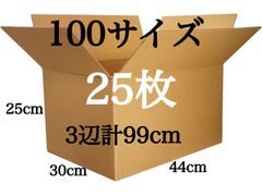 新品 段ボール ダンボール 箱 100サイズ 25枚セット 引越し 引っ越し 梱包材 梱包資材