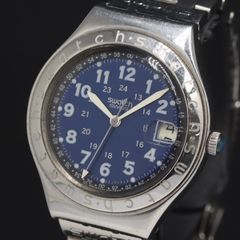 ☘️電池交換済 763 Swatch IRONY スウォッチ クォーツ 腕時計 青 