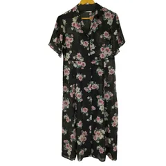 ローリーズファーム LOWRYS FARM 花柄シアー S/S シャツワンピース レディース JPN：M 