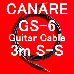 CANARE GS-6 Guitar Cable with Neutrik Gold Plated Plug SS 3m