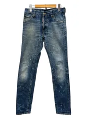 DSQUARED2 (ディースクエアード) デニム パンツ ボタンフライ 革パッチ  42 インディゴブルー メンズ/065