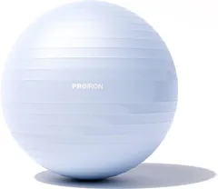 PROIRON バランスボール ばらんすぼーる 55cm 厚い ジムボール フィットネスボール アンチバースト 耐荷重300kg ハンドポンプ付(アイスクリーム・ブルー,  48-55cm/S)