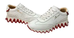 クリスチャンルブタン Christian Louboutin LOUBISHARK ルビシャーク カーフスキン レザー イタリア製 WHITE 白 3200517 WH43 レディース靴 スニーカー ホワイト SIZE40 104S-993